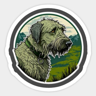 Irish Wolfhound Camouflage Motif Sticker